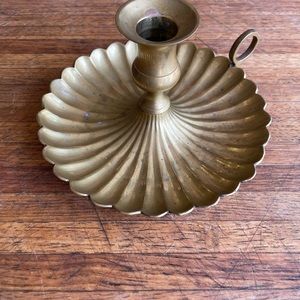 🌸SOLD🌸 *Do not purchase* Vintage Single scalloped Brass Candle Holder